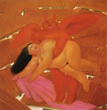 フェルナンド・ボテロ Painting - 悪魔フェルナンド船頭によって誘拐された女性